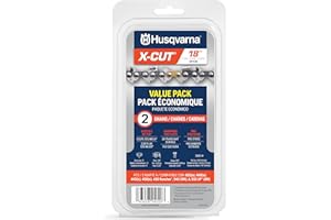 Husqvarna X-Cut SP33G 18 Inch Chainsaw Chain, 2 Pack, 325" Pitch, 050" Gauge, 72 Drive Link Chainsaw Blade Replacement, Pre-S