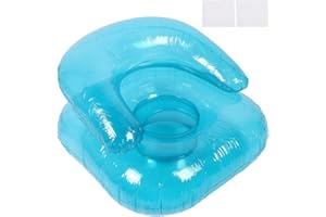 AUNMAS Inflatable Sofa Chair, Transparent Blow Up Couch Portable Air Bean Bag Furniture for Indoor Outdoor Camping Beach