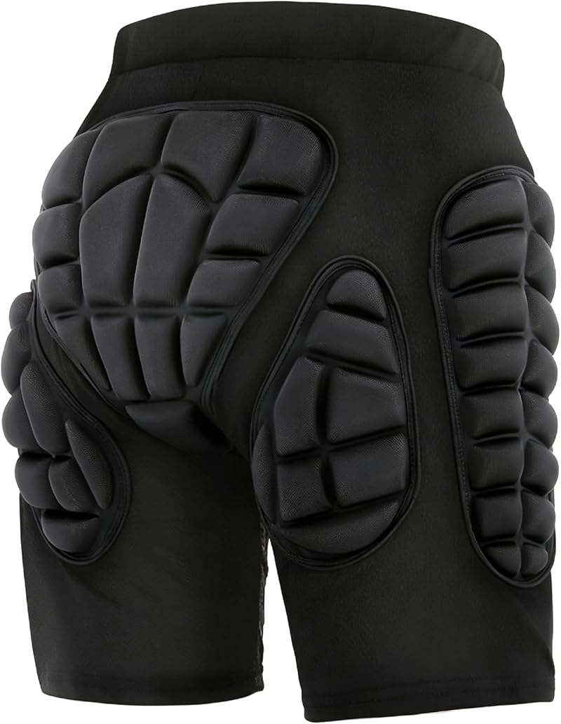 TOMSHOO Snowboard Protection Shorts Padded Protective Ski Black M
