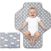 Baby Portable Changing Pad Travel - Waterproof Compact Diaper Changing Mat - Lightweight &amp; Foldable Baby Diaper Changer, Newborn Shower Gifts