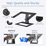 BoYata Laptop Stand Height Adjustable Ventilated Holder 10-17 inch Black view 3