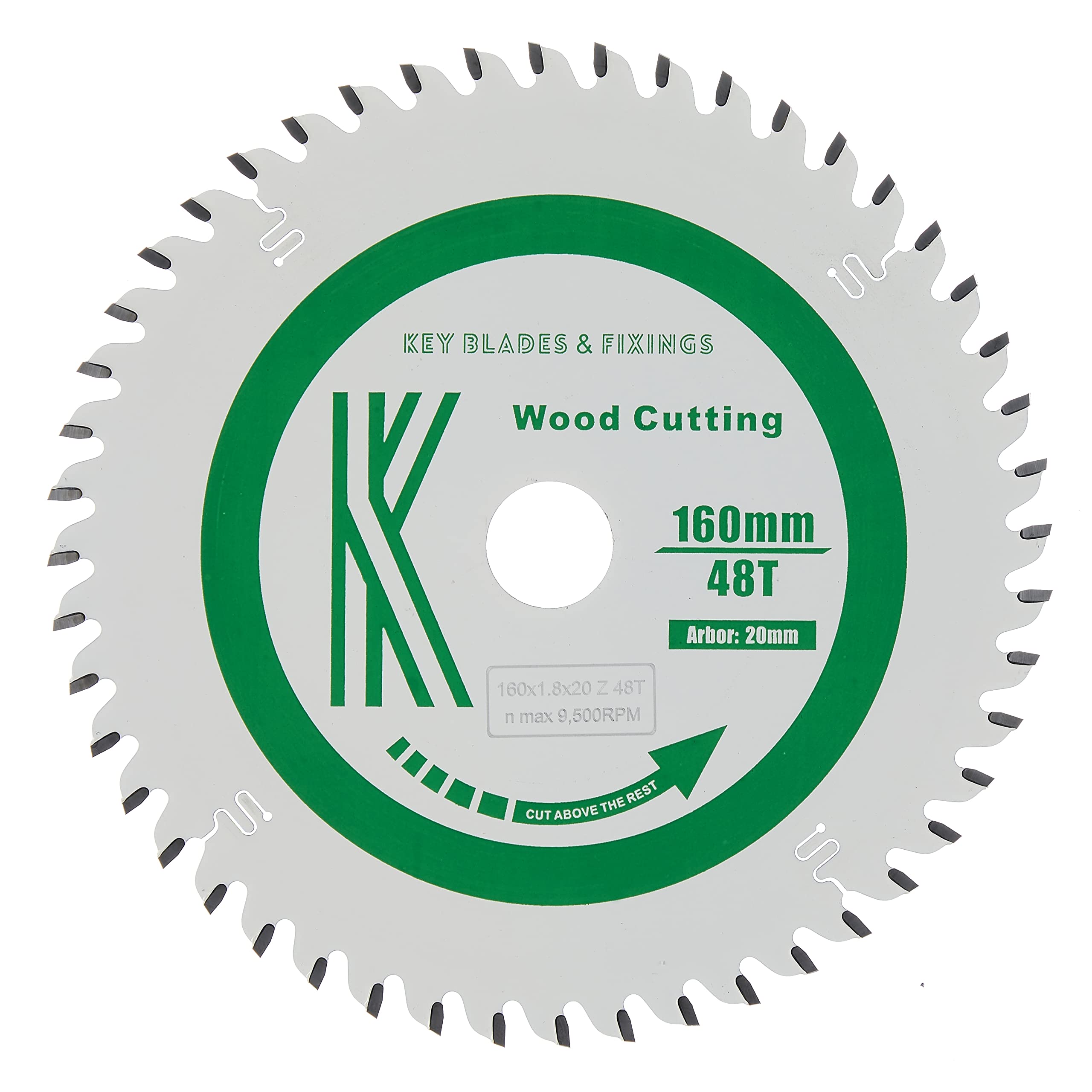 2103 Key Blades and Fixings 160mm x 20mm x 1.8mm 48T Thin KERF HKC Track Saw Blade Teflon Coated Professional Quality Saw Blade Best for Quality and Price