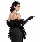 Hoosige 4 Pcs 1920s Costumes Accessories for Women Chandelle Boa Long Fake Plastic Holders Halloween Flapper Accessories for Women Photo Dancing Wedding Party Cosplay