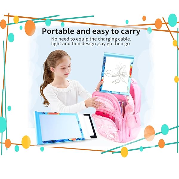 LIGHT BOX FOR TRACING A4,DRAWING PAD DIMMABLE BRIGHTNESS INDOOR OR OUTDOOR FOR ARTISTS,DRAWING,SKETCHING,ANIMATION AND X-RAY VIEWING (BLACK)