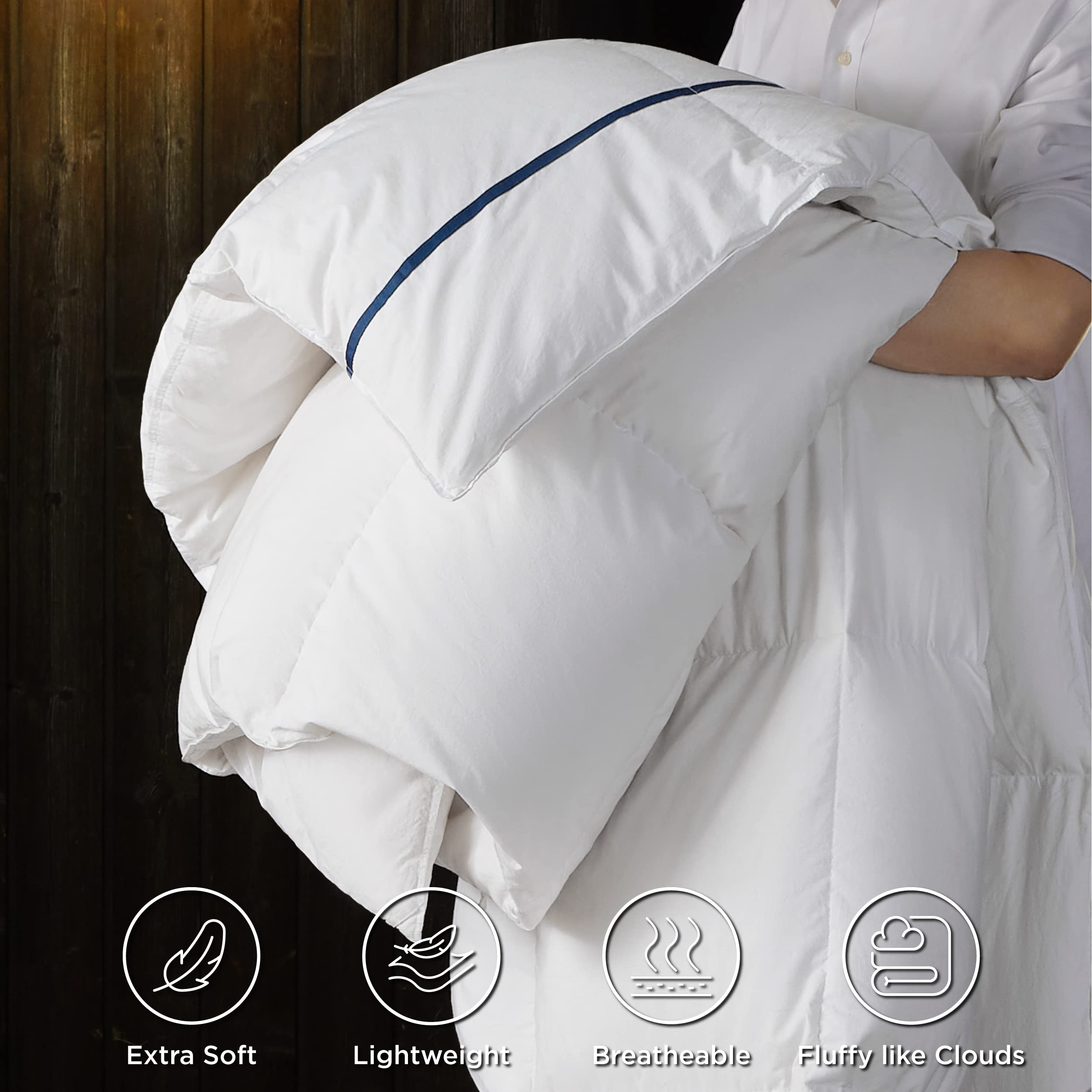 Bedsure Goose Down Comforter Queen Size Feather Down Comforter Queen