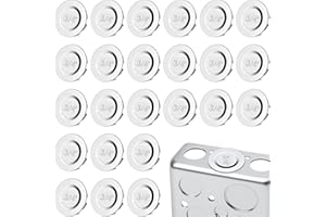 LITGURU 24 Pcs 3/4 inch Knockout Seal Electrical Box Knockout Plugs Removable Seals for Conduit Pipe Assorted Sizes to Fit Unused Electrical Box Openings
