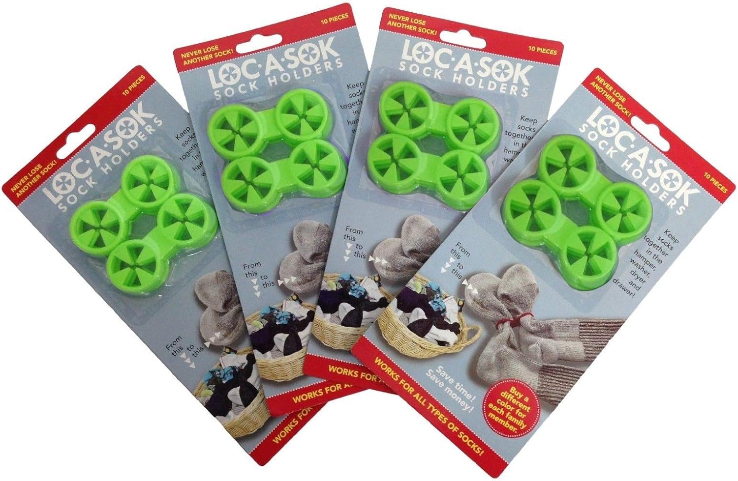 Loc A Sok Sock Locks (Pack of 40 All Green) Amazon.ca Luggage & Bags