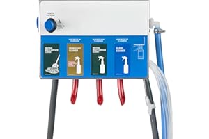 4-Products Spray Bottle, Mop Bucket, Cleaning Chemical Dilution Dispensing Proportioner for Application in Hotel, School, Sto