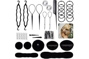 Oiomniv Hair Styling Tools Set for Women, DIY Hair Braiding & Bun Maker Kit, Easy Hair Accessories for Updos, Ponytails & Bra