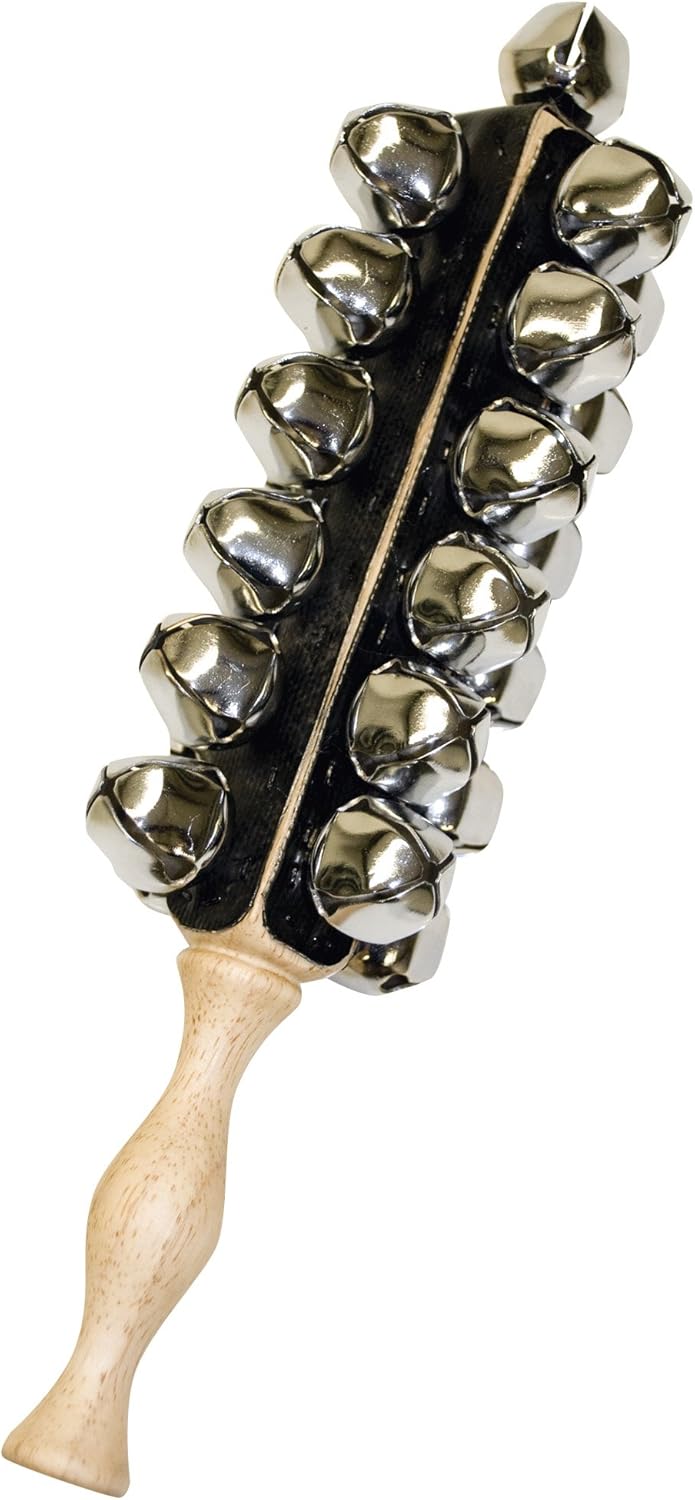 25Bell Sleigh Bells with wooden handle Toys & Games