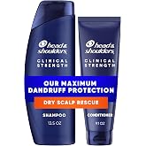 Head &amp; Shoulders Clinical Strength Dry Scalp Rescue Anti-Dandruff Shampoo and Conditioner Dual Pack, 1% Selenium Sulfide