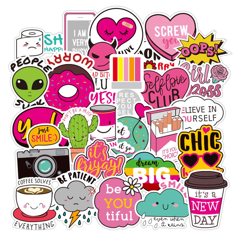 Buy Cute Water Bottles Stickers For VSCO Girls 44 Pack Laptops