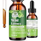 Amazing Botanicals Wild Lettuce 10X Extract Tincture - Alcohol-Free Liquid Extract, Organic Wild Lettuce (Lactuca Virosa) Dried Herb Extract Natural Herbal Supplement (2oz / 60ml, Wild Lettuce)