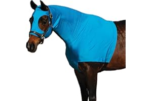 Dura-Tech 3/4 Zip Horse Slicker Hood | Ultimate Mane Control for Equestrian Success | Lightweight Design for Comfort and Flexibility | Color Turquoise | Size Medium