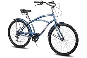 MAPONEEN 26 Inch Womens Bike, 7 Speed Beach Cruiser Bike for Women Men, Hybrid Cruiser Bike with Quick Assemble, Women Beach Cruiser Bike with Lighweight, Anti-Skid Tires for Adult