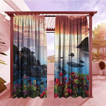 Amazon Com Indoor Outdoor Top Curtain Seasonal Decor Poppy And