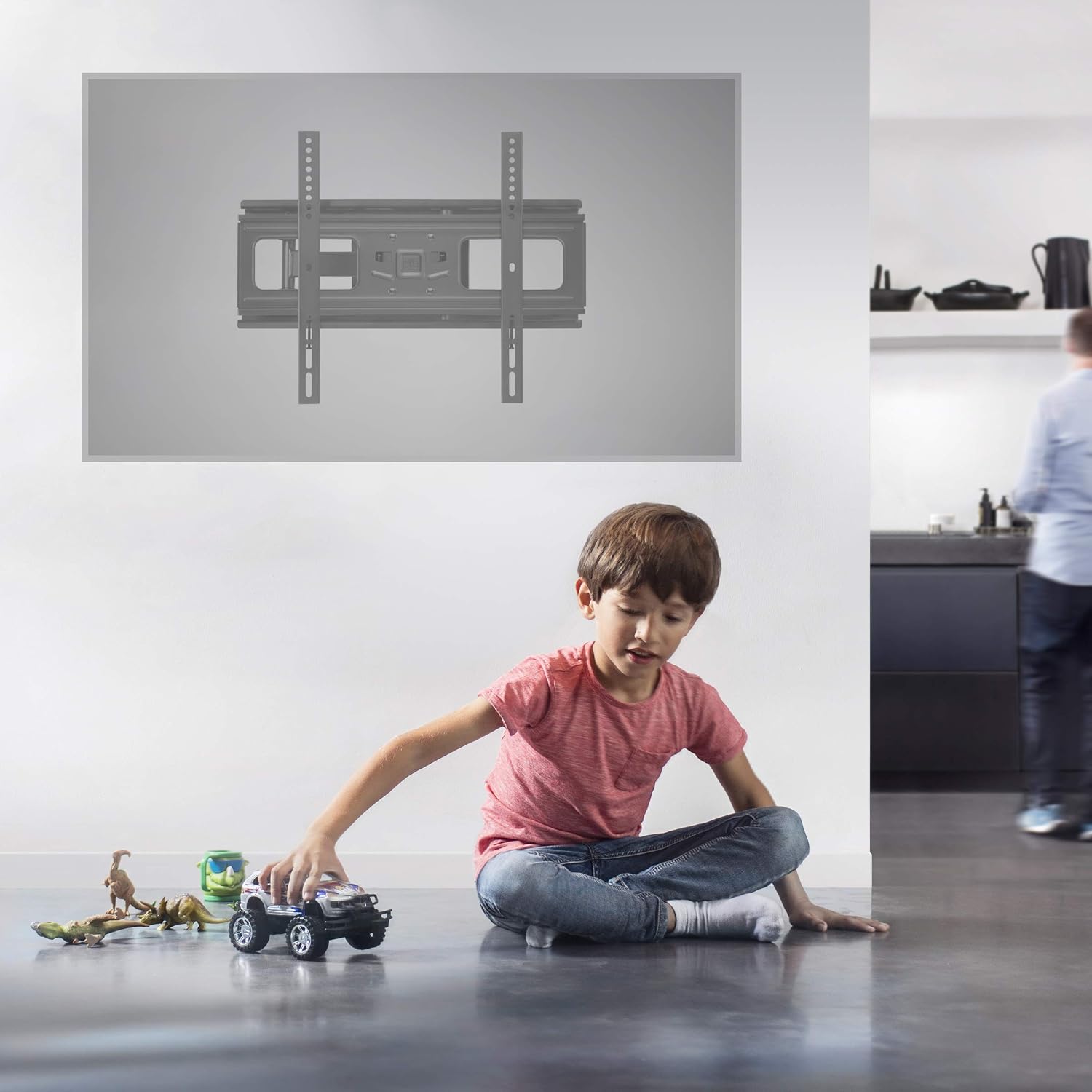One For All TV Wall Bracket Mount, Screen size 13-65 Inch, For All types of TVs (LED LCD Plasma), 20° Tilt 180° Swivel - Image 3