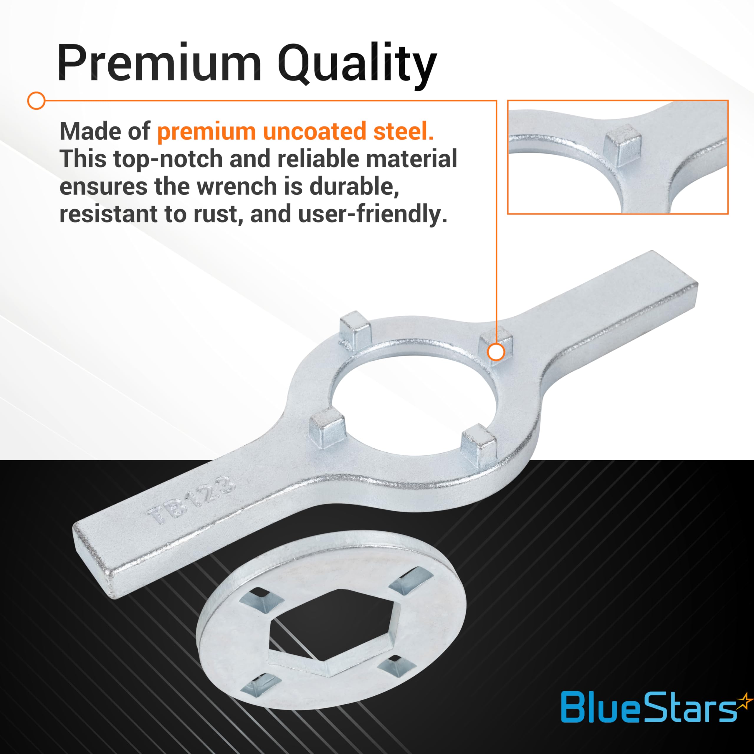 BlueStars Ultra Durable TB123A Washing Machine Spanner Wrench Replacement Part - Compatible with for Maytag, G.E, Kenmore, Whirlpool Washers - Replaces AP4503397 TB123B ERTB123A AP6832671
