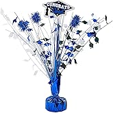 14" Blue Graduation Party Spray-Style Plastic Tabletop Centerpiece