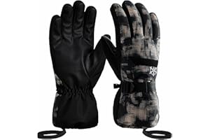 Men's Winter Thermal Gloves, Waterproof Windproof Ski Gloves with Camouflage, Cold Weather Warm Gloves for Outdoor Sports