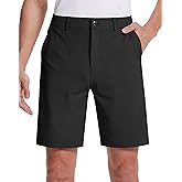 SERAMY Mens Golf Dress Shorts 9 Inch with 5 Pockets Stretch Lightweight Quick Dry Men's Flat Front Shorts for Work Casual