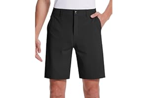 SERAMY Mens Golf Dress Shorts 9 Inch with 5 Pockets Stretch Lightweight Quick Dry Men's Flat Front Shorts for Work Casual