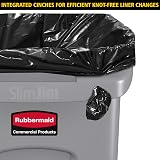 Rubbermaid Commercial Vented Slim Jim 87 Litre Green Recycling Bin FG354007GRN view 6