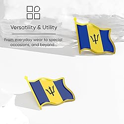 Barbados Flag Lapel Pin - Enamel Metal National