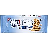CHIPS AHOY! Thins Original Thin &amp; Crispy Fudgy Chocolate Chip Cookies, 7 oz | Certified Kosher