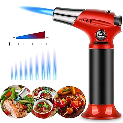 Buy Kitchen Cooking Blow Torch Culinary Butane Torch Lighter With Safety Lock Adjustable Flame Refillable Blowtorch For Creme Brulee Baking Bbq Diy Soldering By Sunrich Butane Gas Not Included Online In Canada B07s8w51vg