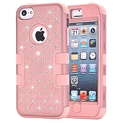 HKW iPhone 5C Case, Bling Rhinestone Glitter