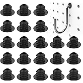 ZIUZI 100Pcs Pegboard Hook Locks, Peg Board Locks Stoppers Fit for 1/4 Inch Peg Board for Stopping Hooks from Falling Off (Black)