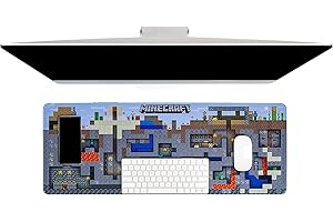 Paladone Minecraft Mining World Large Gaming Mouse Pad for Desk Keyboard Mousepad Non-Slip