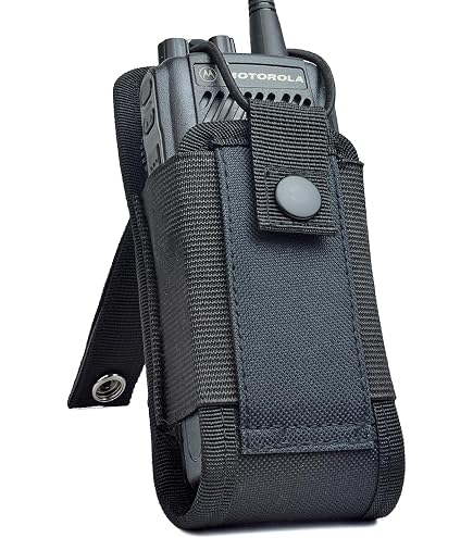 Étui Radio Tactique Molle Réglable Pour Gilet & Ceinture - Compatible Talkie-Walkie - Sac De Transport Réglable Noir