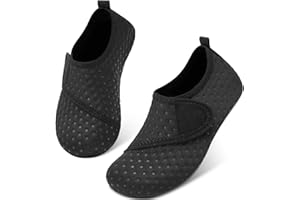 Scurtain Kids Toddler Water Shoes Barefoot Quick-Dry Aqua Socks for Boys Girls Baby with Non-Slip Rubber Sole