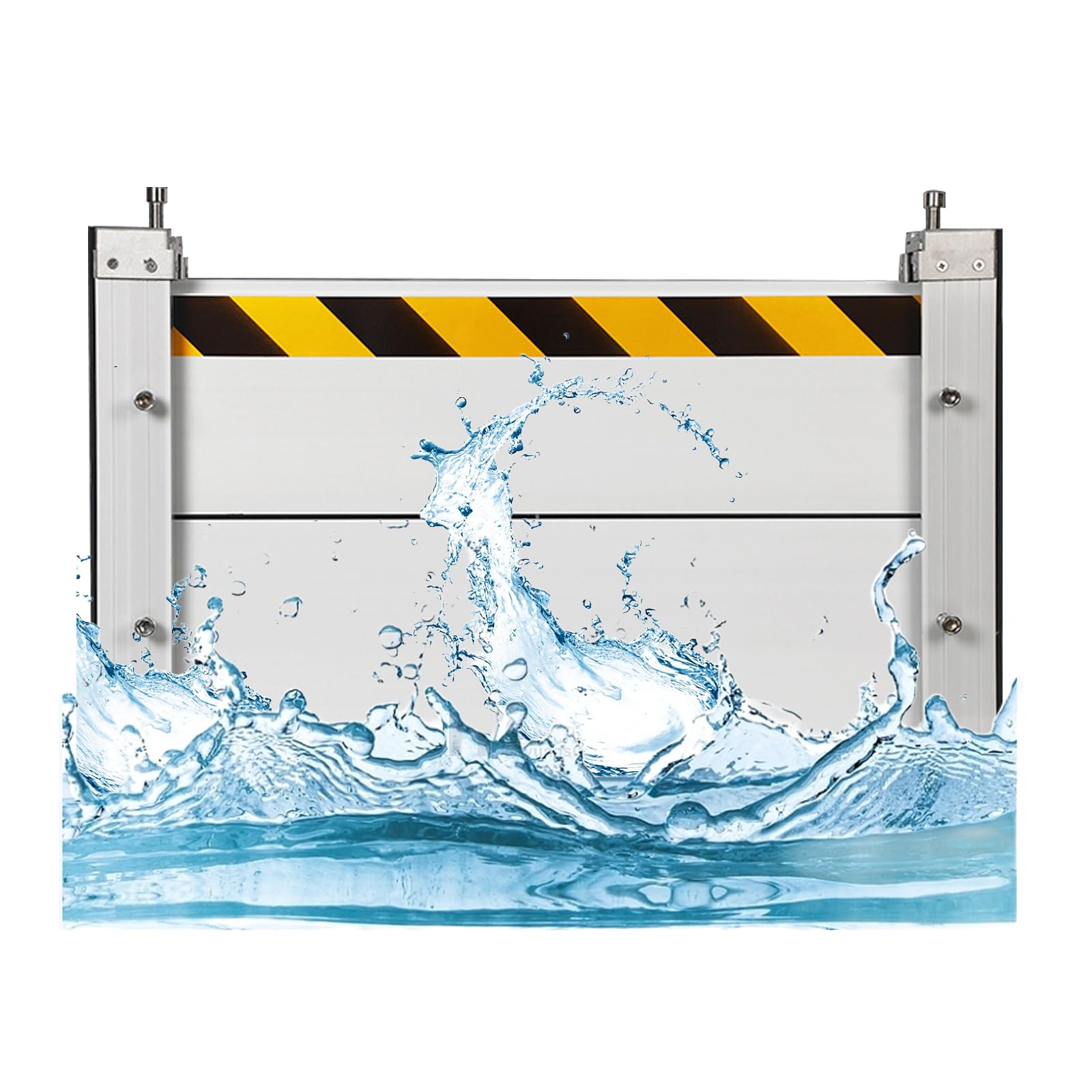 Photo 1 of Aluminum Flood Barrier, Reusable Flood Protection Barrier, Removable Temporary Flood Door, Unit Module Design Flood Barriers for Doors, Basement, Subways, Garages, Roads, Diversions (39.37x15.75in)