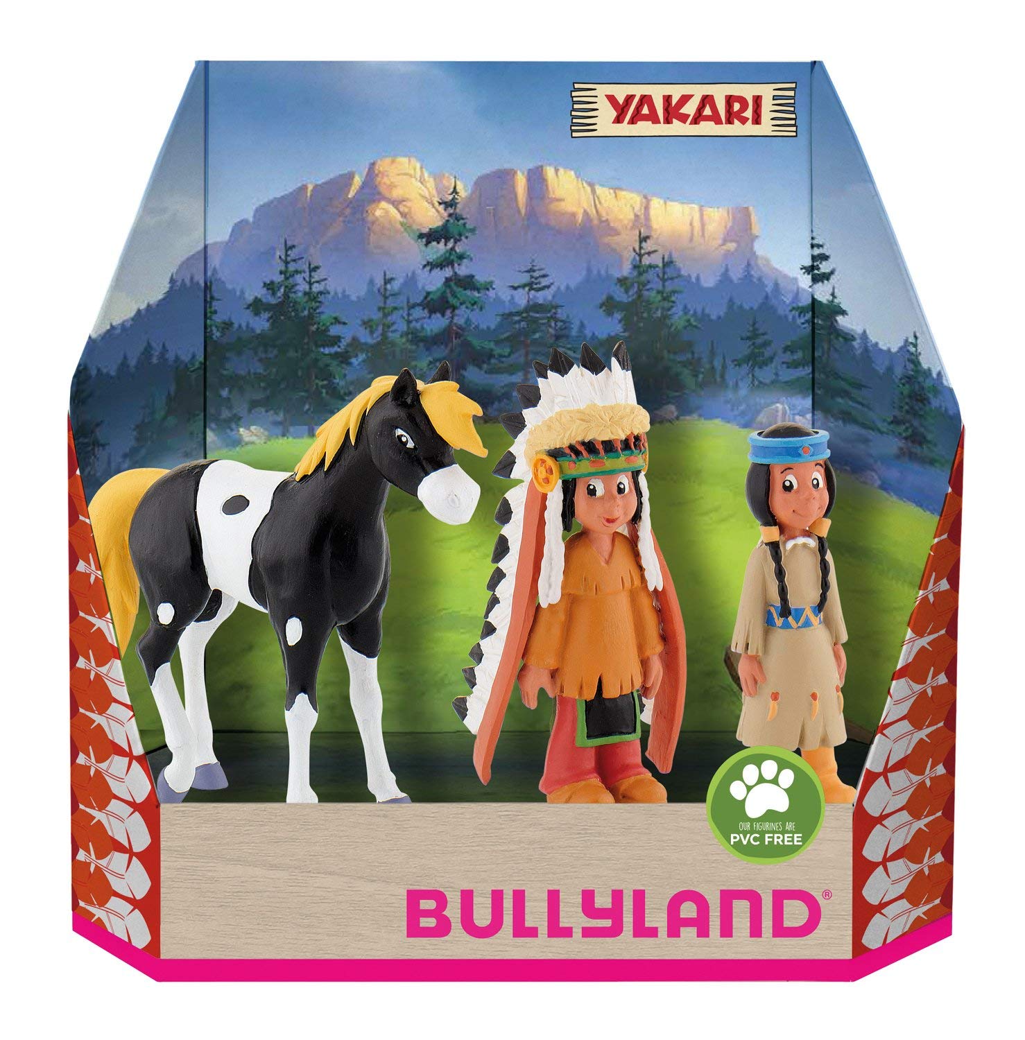 Bullyland 43308 Figure Set Yakari, Rainbow and Little Thunder