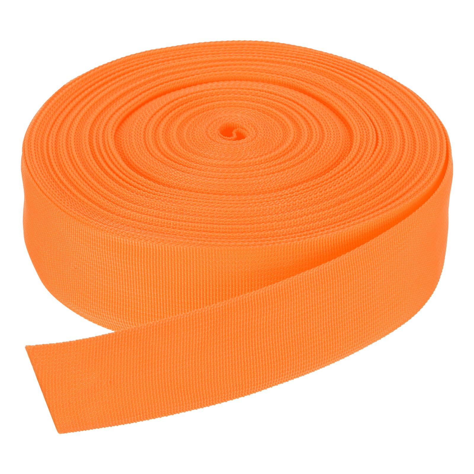 DMiotech 50 Yard x 2 Inch Width Nylon Webbing Strap Poly Flat Webbing Strapping for DIY Craft Backpack Strapping, Sewing, Outdoor Gear Repair, Orange