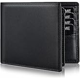 Genuine Leather Wallet for Men Bifold RFID Blocking Wallets with 12 Card Slots, 2ID Window & 2 Cash Pocket - Includes Gift Box