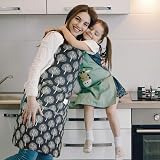 Lanzn 2 PCS Women's PVC Apron Waterproof Kitchen Cooking Baking Grilling with view 7