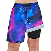MaciRept Boys Swim Trunks Bathing Suit Swim Shorts for Boys Swimming Trunks with Boxer Brief Liner Swimsuit Board Shorts