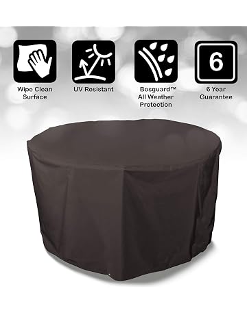 Kaufpirat Premium Tarpaulin Round Diameter 310 X 110 Cm Anthracite Garden Furniture Cover Protective Cover Outdoor Round Patio Table Cover Tables