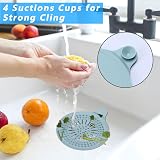 Alyvisun 2Pcs Silicone Shower Drain Hair Catcher with Sucker Blue Grey view 6