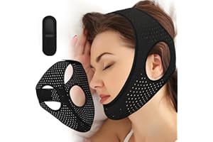 YONGSENINA Chin Strap for Sleeping, Effective Anti Snoring Devices, Breathable and Comfortable Airflow Jaw Strap for Sleep Apnea, Adjustable Anti Snoring Chin Strap for Men and Women