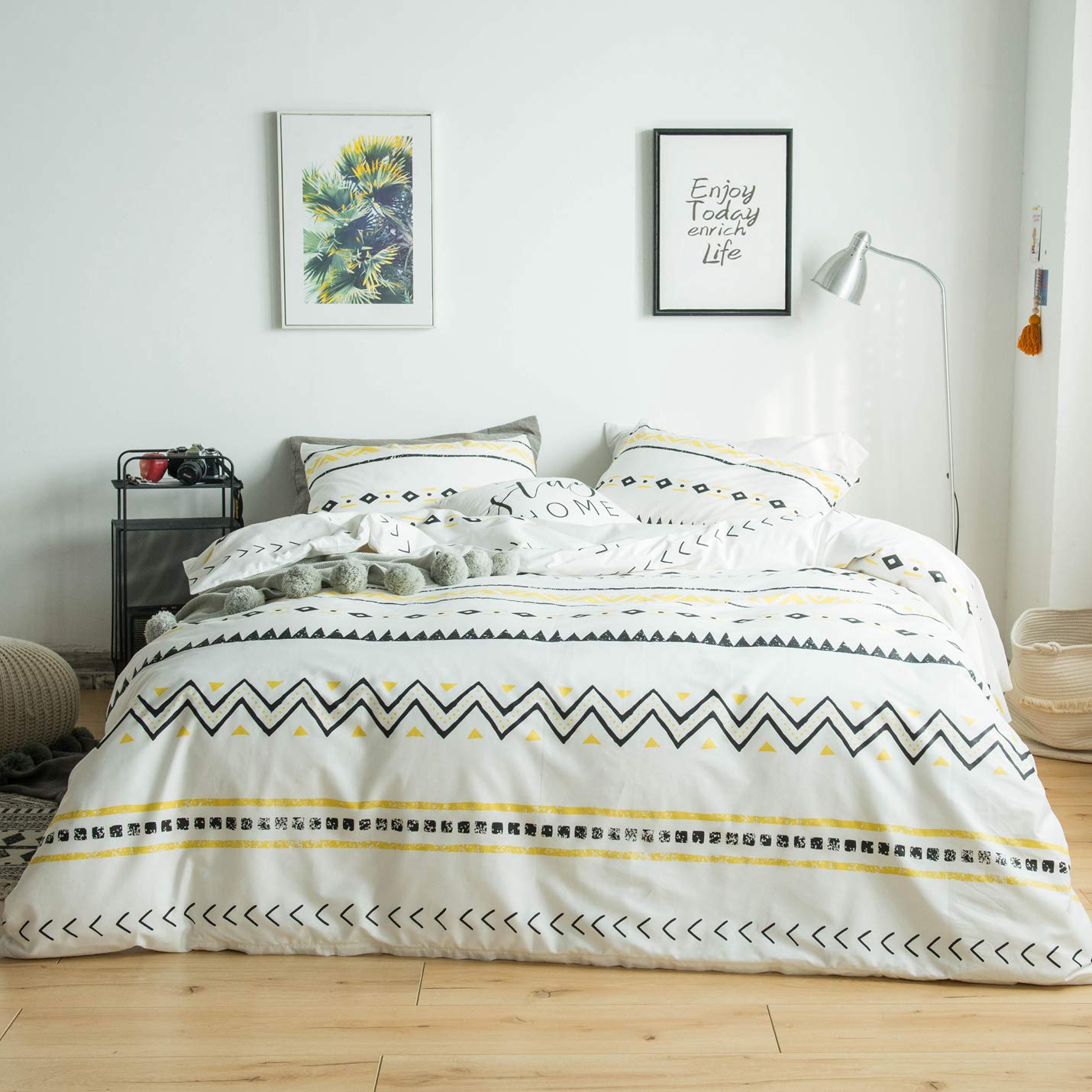 Best A Black And White Zig Zag Bedding Set - Your Home Life