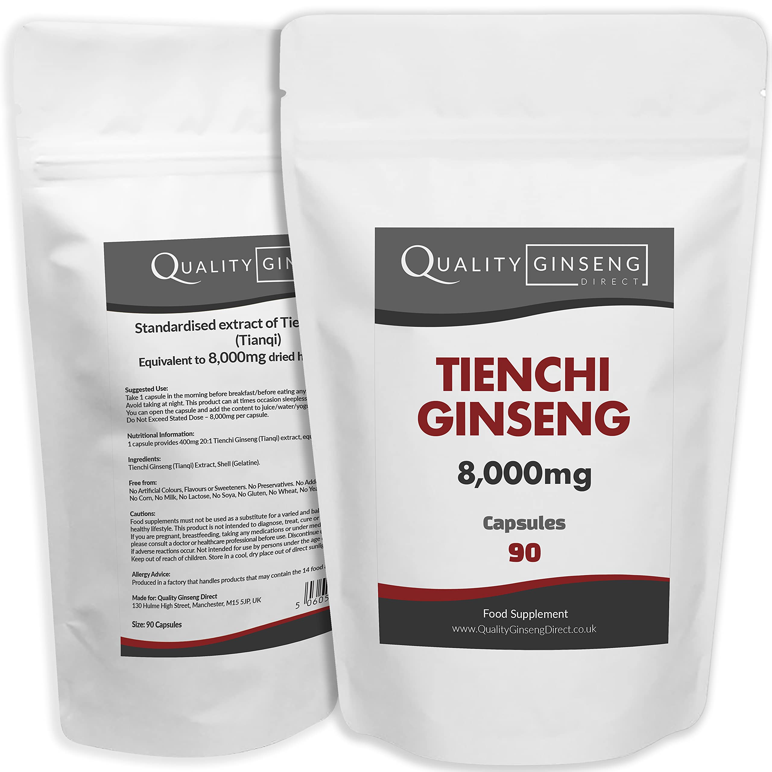 Tienchi Ginseng | 8,000mg Capsules | Powerful Formula (90 Capsules)