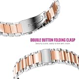 Giaogor Stainless Steel Band Compatible Garmin Venu 2S Quick Release Silver view 2