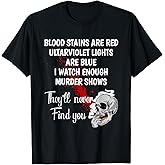 Men Women Funny Gift T-shirt Blood Stains are red T-Shirt