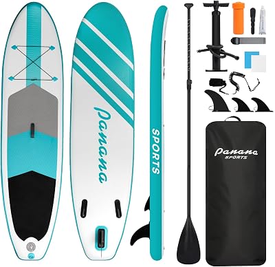 Panana 10ft Inflatable SUP Board Kit with Pump Leash Paddle Bag