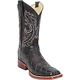 Western Shops Men’s Leather Pirarucu Fish Print Cowboy Western Boots
